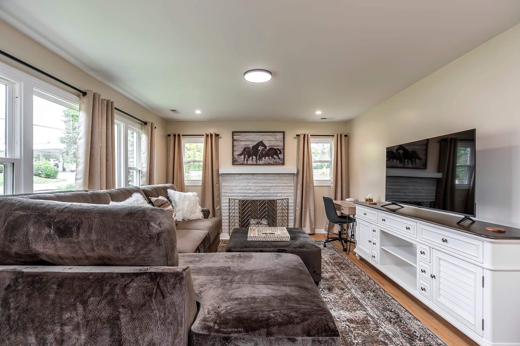 A cozy living room remodel